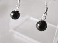 Black Pearls & Sterling Silver Short Drop Earrings | Silver Sensations