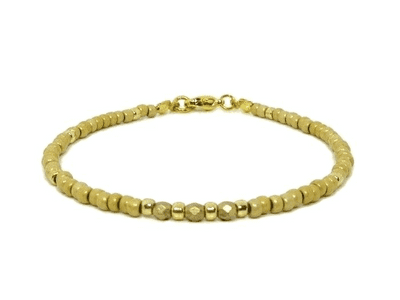 Frosted Gold Seed Beads Holiday Friendship Bracelet