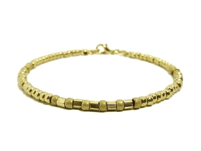 Golden Seed Bead Layering Friendship Bracelet