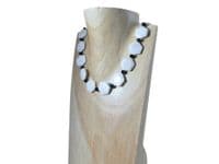 Handmade River Shell Necklace with Preciosa Crystals | 18