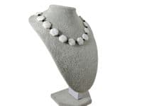 Handmade River Shell Necklace with Preciosa Crystals | 18