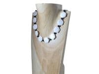 Handmade River Shell Necklace with Preciosa Crystals | 18