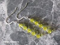 Lemon Yellow Earrings With Sterling Silver & Swarovski Crystals | Silver Sensations