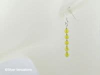 Lemon Yellow Earrings With Sterling Silver & Swarovski Crystals | Silver Sensations