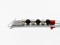 Long Black & White Pearls Sterling Silver Earrings - 45mm or 59mm Drop | Handmade With Pearls From Austria | Silver Sensations