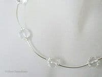 Paige - Faceted Rock Crystal & Sterling Silver Necklace | 18