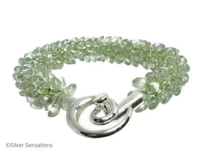 Pastel Green Petals Kumihimo Seed Bead Fashion Bracelet