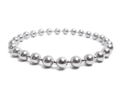 Pastel Lavender Purple Bridesmaids Pearl Bracelet With Sterling Silver