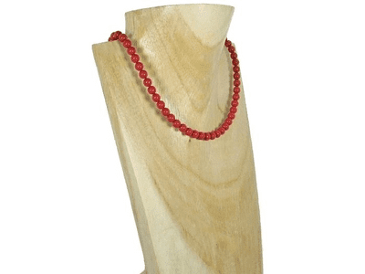 Red Pearls Elegant  Sterling Silver Necklace