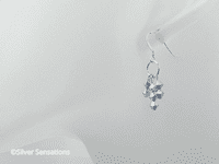 Silver Austrian Made Crystals & Sterling Silver Ring Earrings | Silver Sensations
