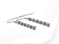 Silver Hematite Cubes & Sterling Silver Minimalist Earrings | Silver Sensations