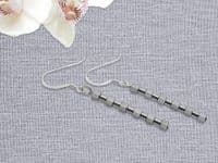 Silver Hematite Cubes & Sterling Silver Minimalist Earrings | Silver Sensations