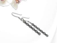 Silver Hematite Cubes & Sterling Silver Minimalist Earrings | Silver Sensations