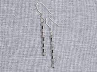 Silver Hematite Cubes & Sterling Silver Minimalist Earrings | Silver Sensations