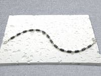 Slim Hematite Tubes Bracelet  With Sterling Silver Beads | Natural Semi Precious Gemstones | Silver Sensations