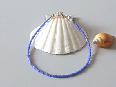 Slim Purple Seed Bead Boho Stacker Fashion Bracelet