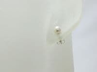 Sterling Silver Handmade Stud Earrings With White Austrian Made Pearls | Silver Sensations