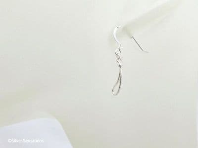 Sterling Silver Open Teardrop Dangle Drop Earrings