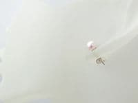 Sterling Silver Stud Earrings & Pastel Pink Swarovski Pearls | Silver Sensations