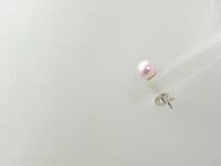 Sterling Silver Stud Earrings & Pastel Pink Swarovski Pearls | Silver Sensations