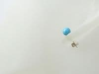 Sterling Silver Stud Earrings & Turquoise Colour Swarovski Pearls | Silver Sensations