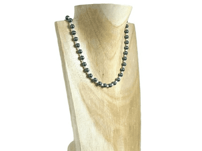 Swarovski White & Tahitian Colour Pearls & Sterling Silver Wedding Necklace