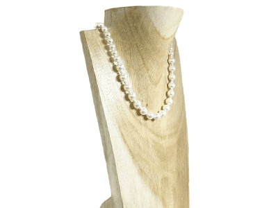 White Austrian Made Pearls & Sterling Silver Wedding Necklace