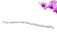 White & Pastel Grey Howlite Unique Bracelet With Sterling Silver | Natural Semi Precious Gemstones | Silver Sensations