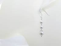 White Wedding Earrings With Austrian Pearls & Sterling Silver | Silver Sensations
