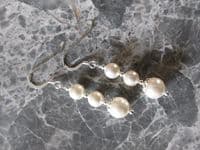 White Wedding Earrings With Austrian Pearls & Sterling Silver | Silver Sensations