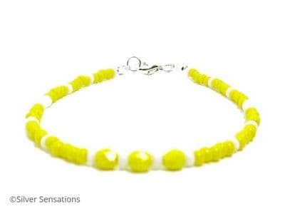Yellow & White Seed Bead Friendship Fashion Bracelet