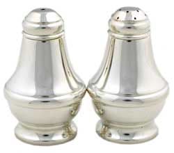 Large Sterling Silver Salt and Pepper Set