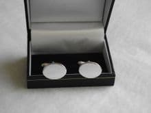 Oval Sterling Silver Cufflinks