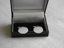 Oval Sterling Silver Cufflinks