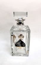 Poker Decanter with Sterling Silver Mount.
