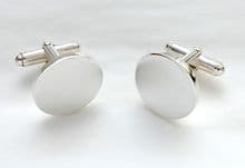 Round Sterling Silver Cufflinks