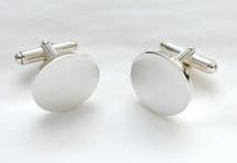 Round Sterling Silver Cufflinks