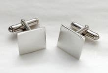 Square Sterling Silver Cufflinks.