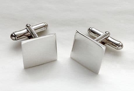 Square Sterling Silver Cufflinks.