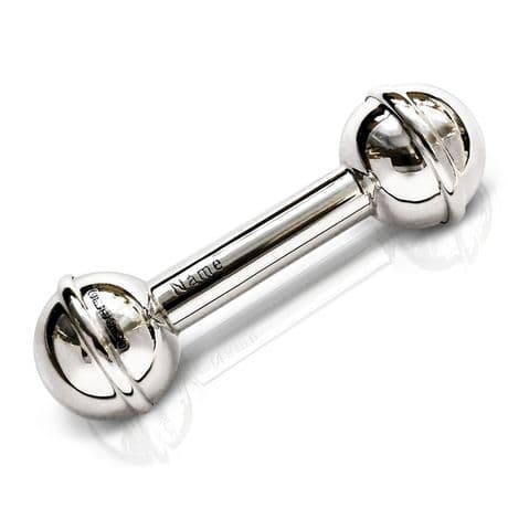 Sterling Silver Baby Rattle | Personalised Christening Gift UK