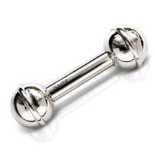 Sterling Silver Baby Rattle with free engraving