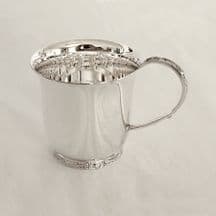 Sterling Silver Christening Cup with Celtic Handle