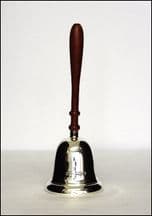 Sterling Silver Dinner Bell with wooden handle