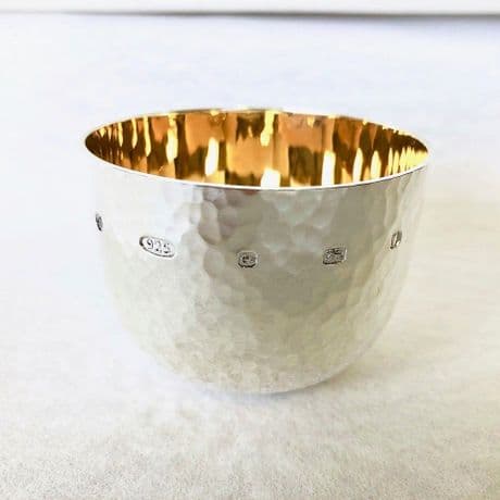 Sterling Silver Hammered Finishing Tumbler Cup