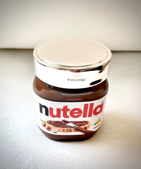Sterling Silver Lid for Jar of Nutella