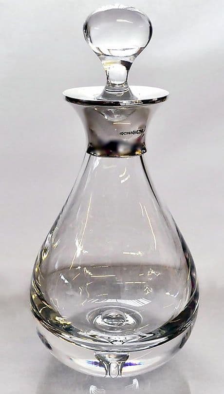 Teardrop Decanter with Sterling Silver Mount