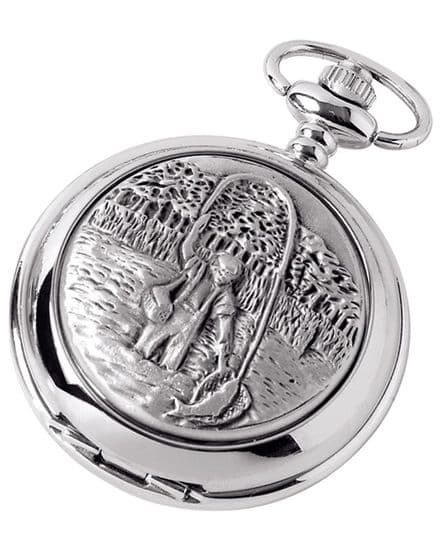 'Fisherman' Quartz Pocket Watch with Chain