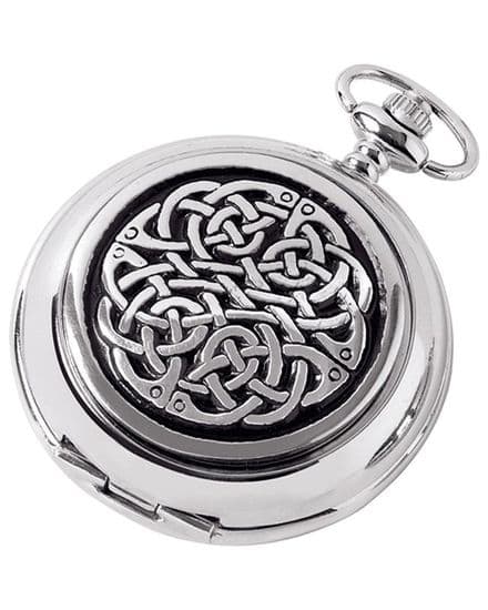 'Never Ending Knot' Quartz Pocket Watch with Chain