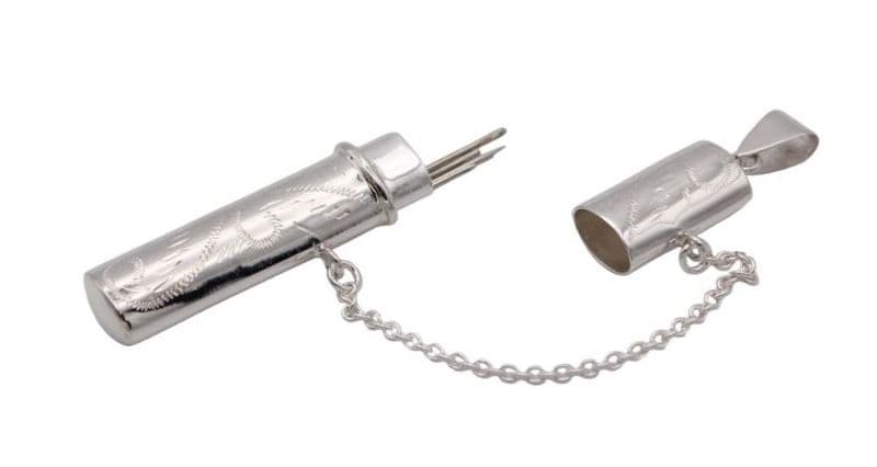 Chatelaine Sterling Silver Needle case.