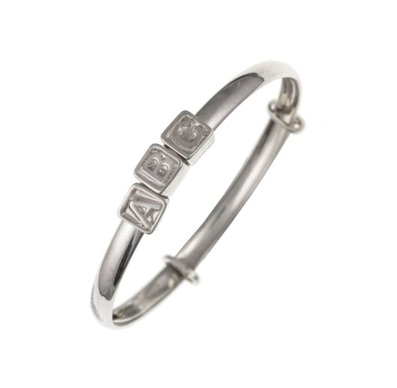 Child's Silver 'ABC' Expanding bangle